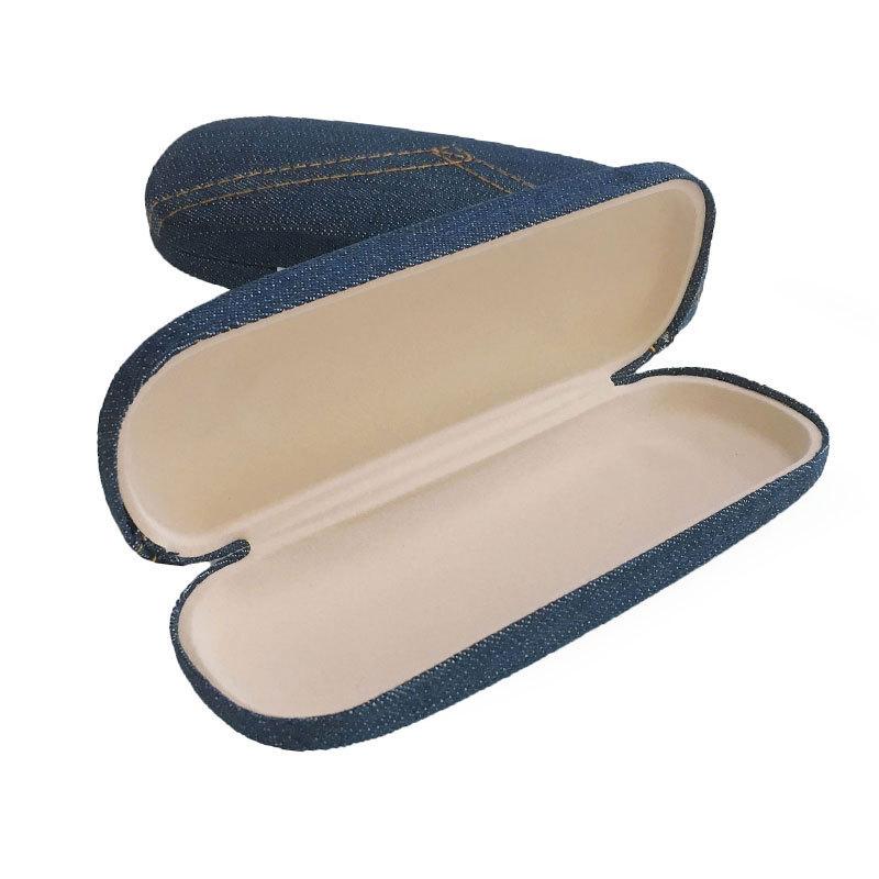 Fashion Denim Eye Glasses Hard Case Box Women Men Protector Reading Myopia Glasses Storage Box