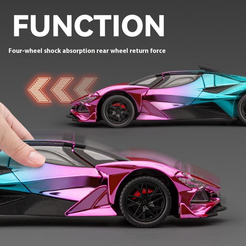 1/24 Scale Alloy Apollo EVO Electroplating Supercar Model Collection Ornament Simulation Apollo EVO Toy Car Model Suitable for Boys Birthday Gift