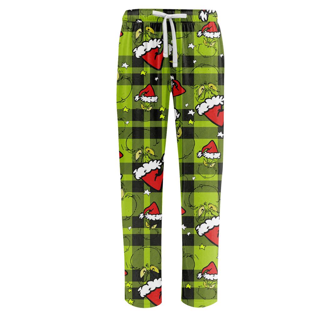 Pyjamasbukser Nattøy Fritidssnor Elastisk midje Bukser Komfortable Rette Yoga Løse Bukser