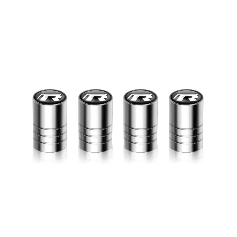 LVAXC1 4Pc Car Metal Wheel Tire Air Valve Dust Caps Accessories For Volkswagen VW Golf 4 5 6 7 Bora MK7 Beetle Touran Tiguan GTI R Line