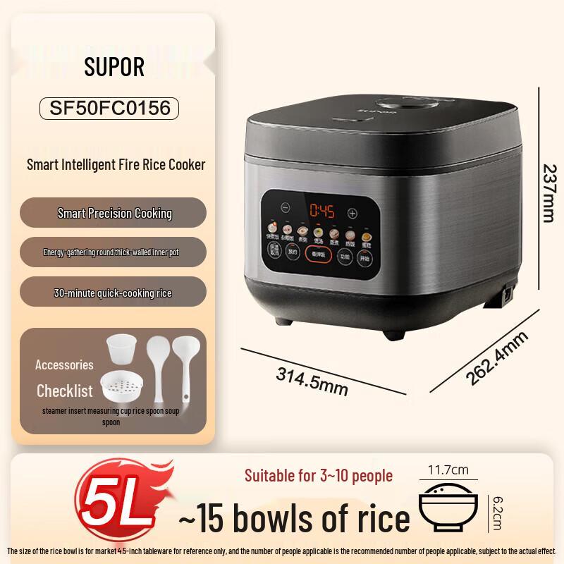 SUPOR 5L Smart Multi-function Micro-pressure Electric Rice Cooker