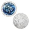 Rare animal coins, collectible gifts, colorful, polar bear collectible commemorative coins, medals, badges
