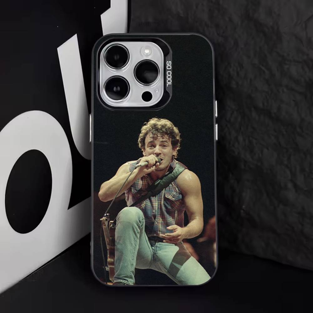 B-Bruce Springsteen Singer Phone Case For iPhone 11,12,13,14,15,16,17,Pro,Max,Plus,E,Air,Mini IMD Matte Black