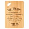 Cutting Board - PLANETEE - A Gabrielle Also Brilliant - Bamboo - 30x20x1 Cm - Hanging Hole 24 Mm