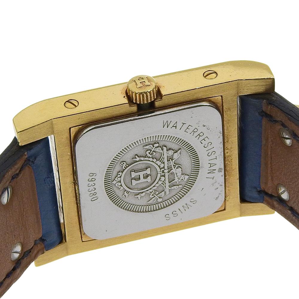 HERMES Medor Watches whiteDial Stainless Steel/leather Quartz Analog display Women Used