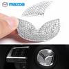Metal Bling Rhinestone Diamond Car Steering Wheel Panel Decoration Stickers For Mazda 2 3 5 6 Axela Emblem Covers Accessories