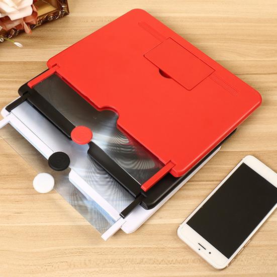 3D Telefonskjermforstørrer Sammenleggbar Mobiltelefonforstørrerskjerm for Filmer Spill Universelt Stativ for Alle Telefoner