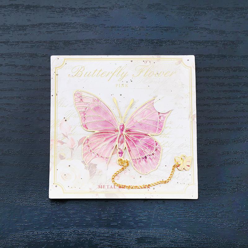 1pc Hollow Metal Butterfly Pendant Bookmark Student Birthday Gift Souvenir for Daily Reading  Magnetic Bookmark Book Accessories