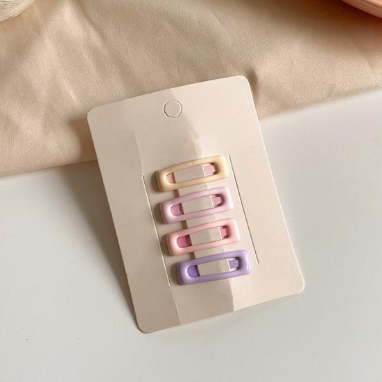 4Pcs Hairpins Hollow Star Heart Butterflies Shape Hair Clips Soft Macaron Colors Gentle BB Clips Kids Hair Accessories