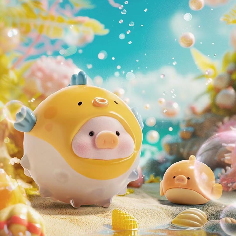 New Original Lulu The Piggy Ocean Series Blind Box Figure Trendy Doll Collected Figure Accessories Toy Children Birthday Gift