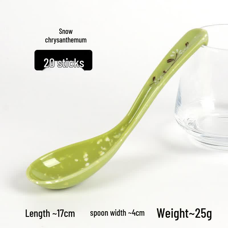 Qīwēi Commercial Melamine Long-Handle Soup Spoon