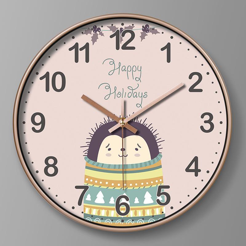 Children's Room Clock Cartoon Wall Clock Creative Clock Wall Hanging Home Living Room Quartz Clock 25CM