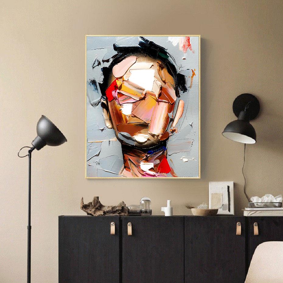 Abstract Canvas Painting Wall Art Woman Oil Paintings Graffiti No Face Women Posters and Prints for Living Room Decor Cuadros
