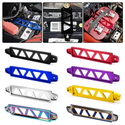 218mm / 190mm Aluminiumlegierung Batterie Autobatterie Niederhalter Befestigungshalter Halterung Strebe für Honda Civic EK EG Universal
