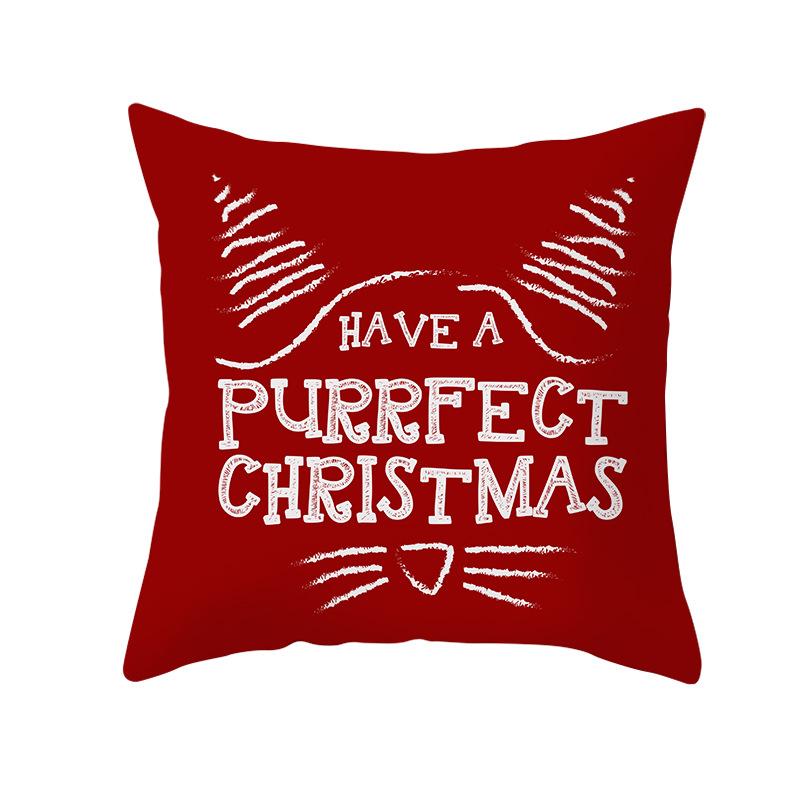 Red Series Christmas Pillow Covers for Home Use, Peach Skin Pillow Covers, Sofa Cushion Covers