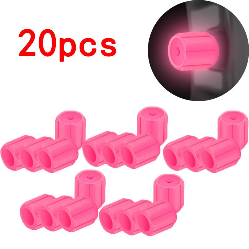 Luminous Tire Valve Caps 6 Colors Car Motorcycle Glowing Valve Cover Car Tire Wheel Hub Styling Tool Auto Accessories 4/8/20pcs Stem Caps1