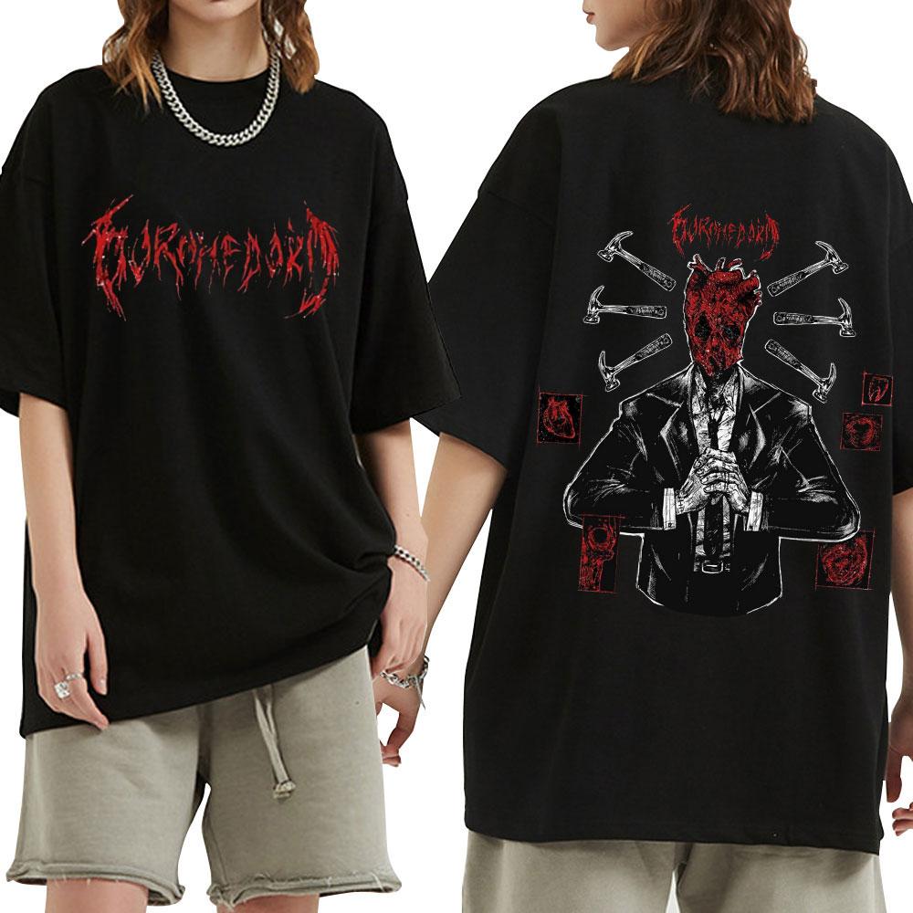 Anime Dorohedoro Kaiman T Shirt Gothic Manga Graphic Print T Shirts Men's Fashion Casual Cotton Oversized T-shirt Streetwear