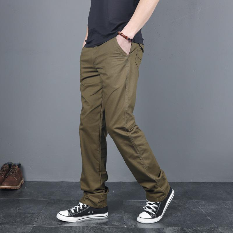 Men's Plus Size Pure Cotton Casual Pants - Spring/Autumn Trendy Workwear 2024