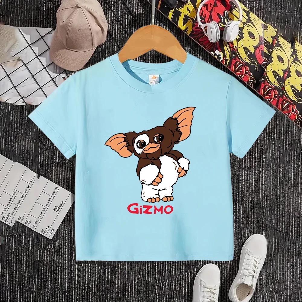 Gremlins Gizmo Children T-shirt Summer Short Sleeve Boy Girl Kids Tee Shirts Cartoon Anime Children's Clothes Top Birthday Gift