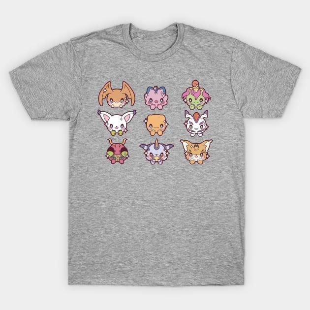 

2026 New Digimon Gabumon Evolution Cotton Casual Short Sleeved Parentchild Tshirt Unisex and Womens Fashion Tshirt Streetwear S