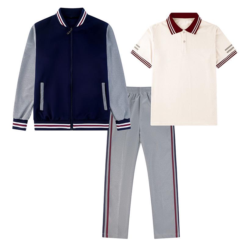 Autumn School Sportswear Set for Students: Long Sleeve Uniform for Primary, Junior High, and High School