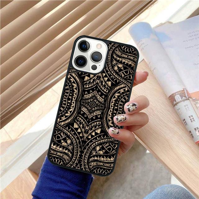 Maori Polynesian Samoan Tribal Phone Case Back Cover for iPhone 17 Air 16 15 14 13 11 12 Pro Max Plus Shell Coque