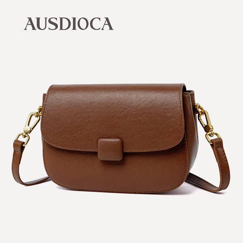 

Aodijia Women s Genuine Leather Saddle Bag