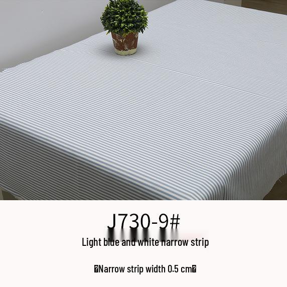 Plaid Cotton Linen Tablecloth and Cushion Fabric Set