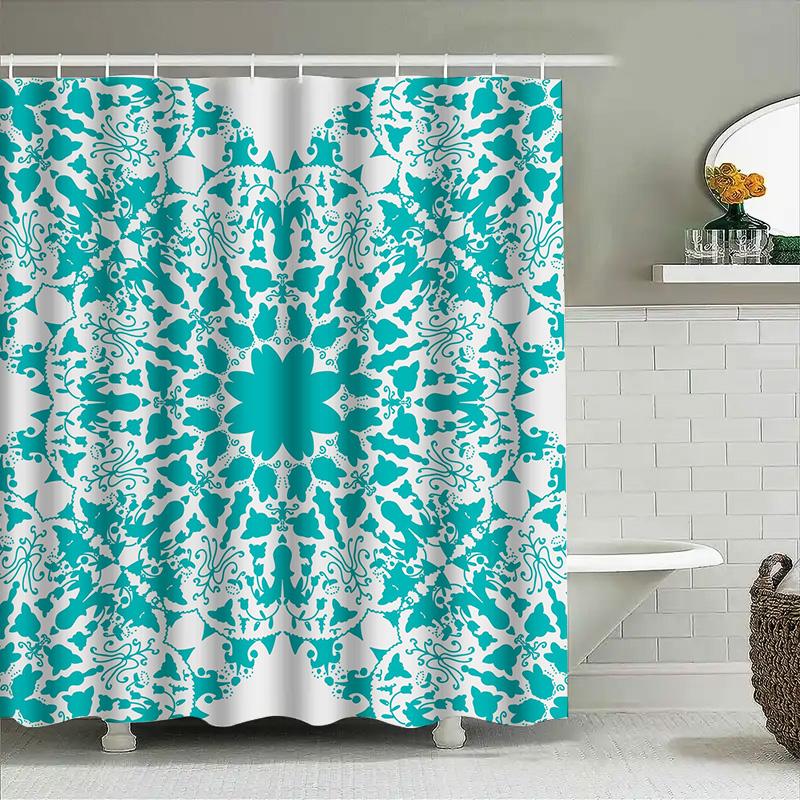 

Luxury Bath Shower Curtain Waterproof Anti-Slip Home Decor Pattern Privacy Protection for Bathroom Faucet Basin 90x180cm