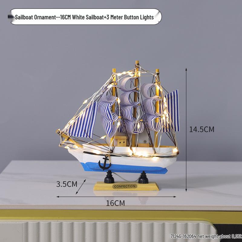 Segelboot Ornament - Modell für ruhige Fahrt zur Dekoration von Zuhause oder Büro