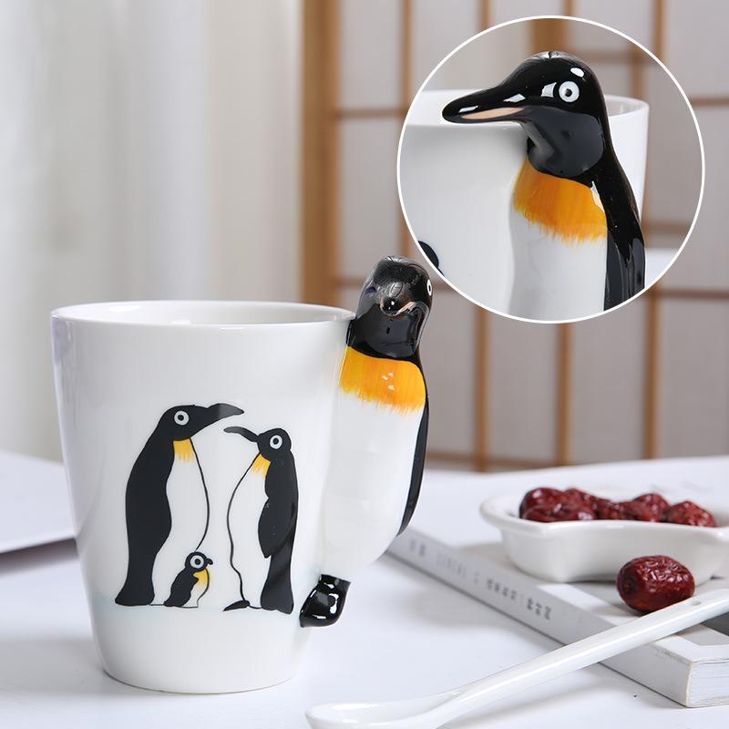 Cartoon 3D Alien Animal Tea Cups Animal Dinosaur Ceramic Coffee Cup Birthday Gift Office Mug Kitchen Dining Bar Drinkware Cups