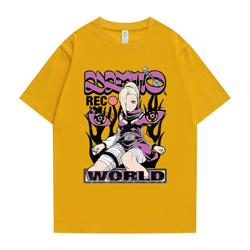 

Anime Printed T-shirt Trend Naruto Gale Pass Japanese Crew Neck Cotton Short Sleeve Loose Men s and Women s Tops Summer 4XL