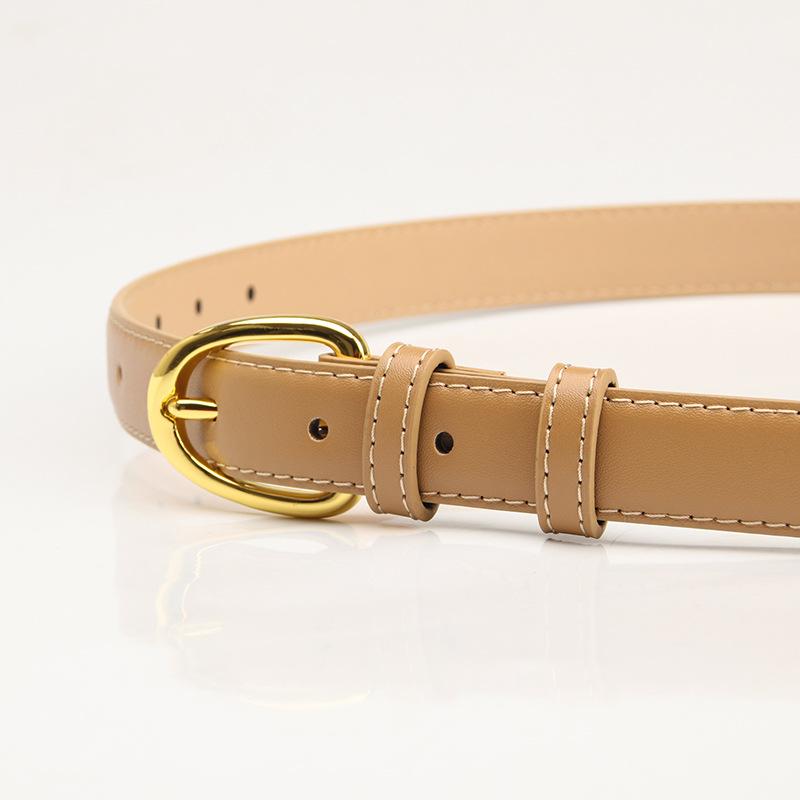 New Korean Version Simple and Versatile Trendy PU Pin Buckle Belt for Women Student Decorative Shirt Jeans Belt