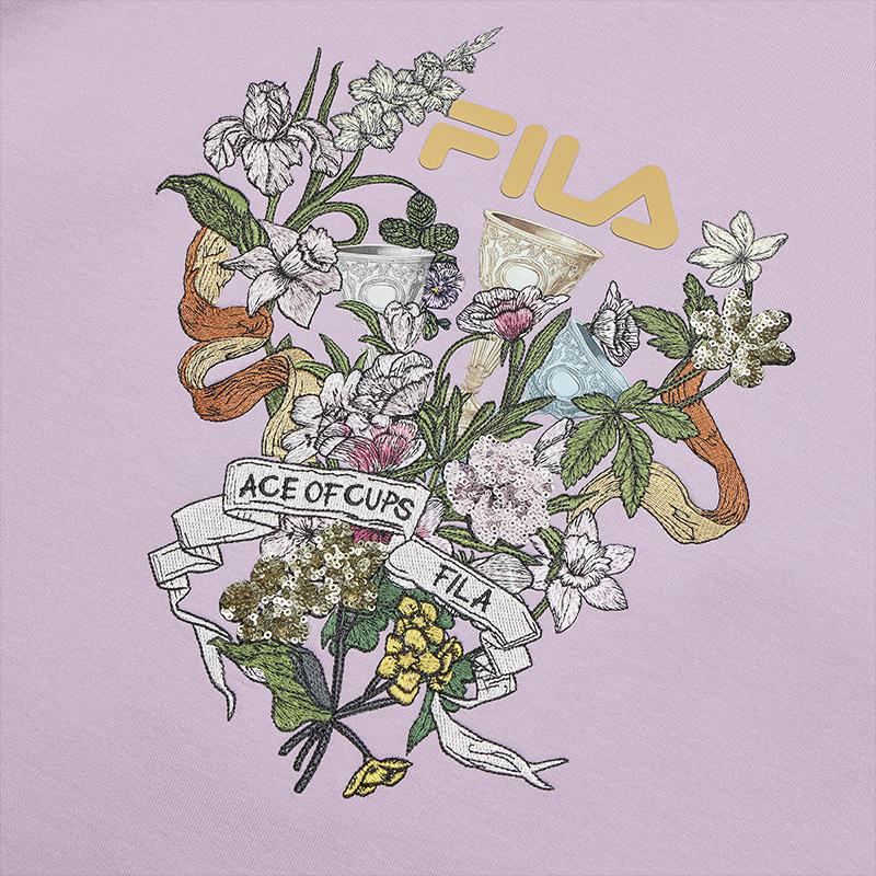 Fila Fashion Hooded Trophy Sweatshirt Women Sweatshirt Light-Lavender-Purple F11W518214FVT