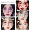 1Pcs Self-Adhesive Face Gems Stickers Rainbow Butterfly Bowknot Rhinestone for Clubbing Night Out Makeup