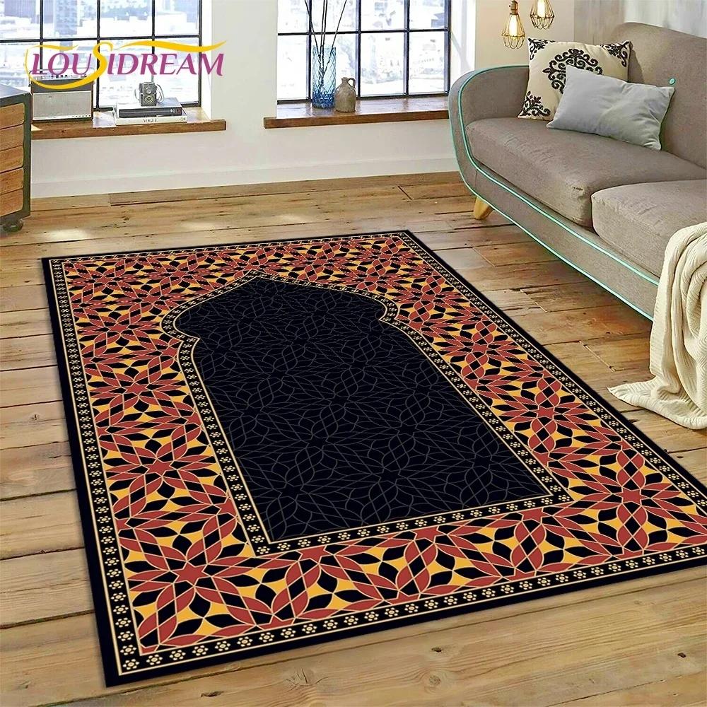 Muslimský Islám Modlitba Klečící Poly Podložky Mandala Koberec Kobereček do Ložnice Obývacího Pokoje Domácí Dekorace na Pohovku,Velká Dekorativní Podlahová Rohož