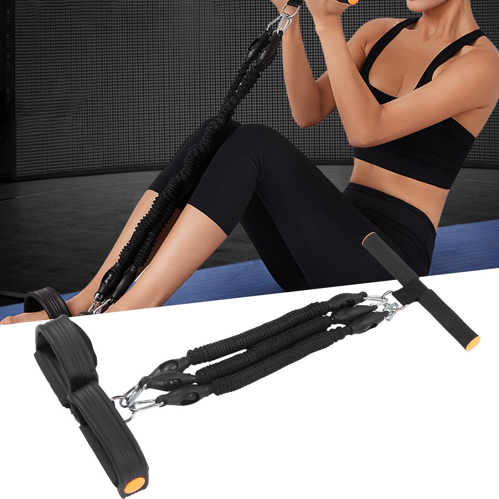Foot Pedal Elastic Pull Rope Multifunction Abdomen Trainer Fitness Sit Up Pull Rope