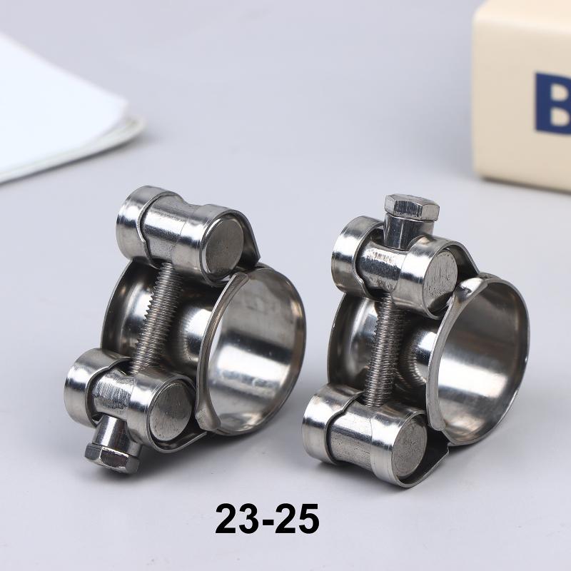 2Pcs Stainless Steel Strengthens European Style Hose Clamp Exhaust Circular Air Water Pipe Clip Sealing Welding Repair Tool