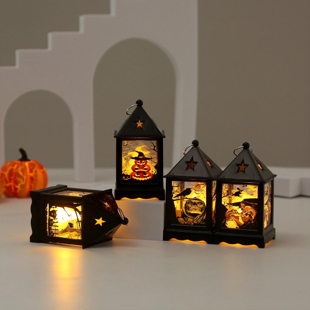 Christma Halloween LED Lanterns GhostLamp Funny Toy Projection Inside for Home Party Decor Props Birthday Party Supplies