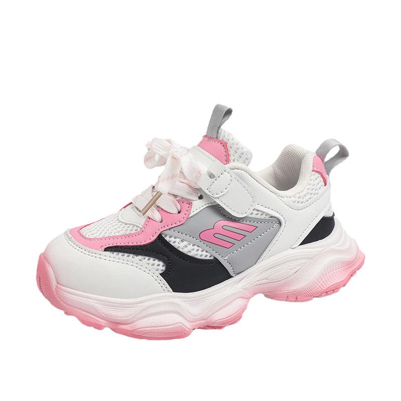 

Детская спортивная обувь Мужские и женские новые сетчатые дышащие кроссовки Мужская и детская легкая обувь на мягкой подошве на осень повседневная модная 34 yards inner length 21CM