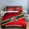 Vegas Golden Knights Logo Bettwäsche Bettbezug Set Bettbezug Kissenbezüge  (1*Bettbezug 2*Kissenbezüge, ohne Bettdecke)