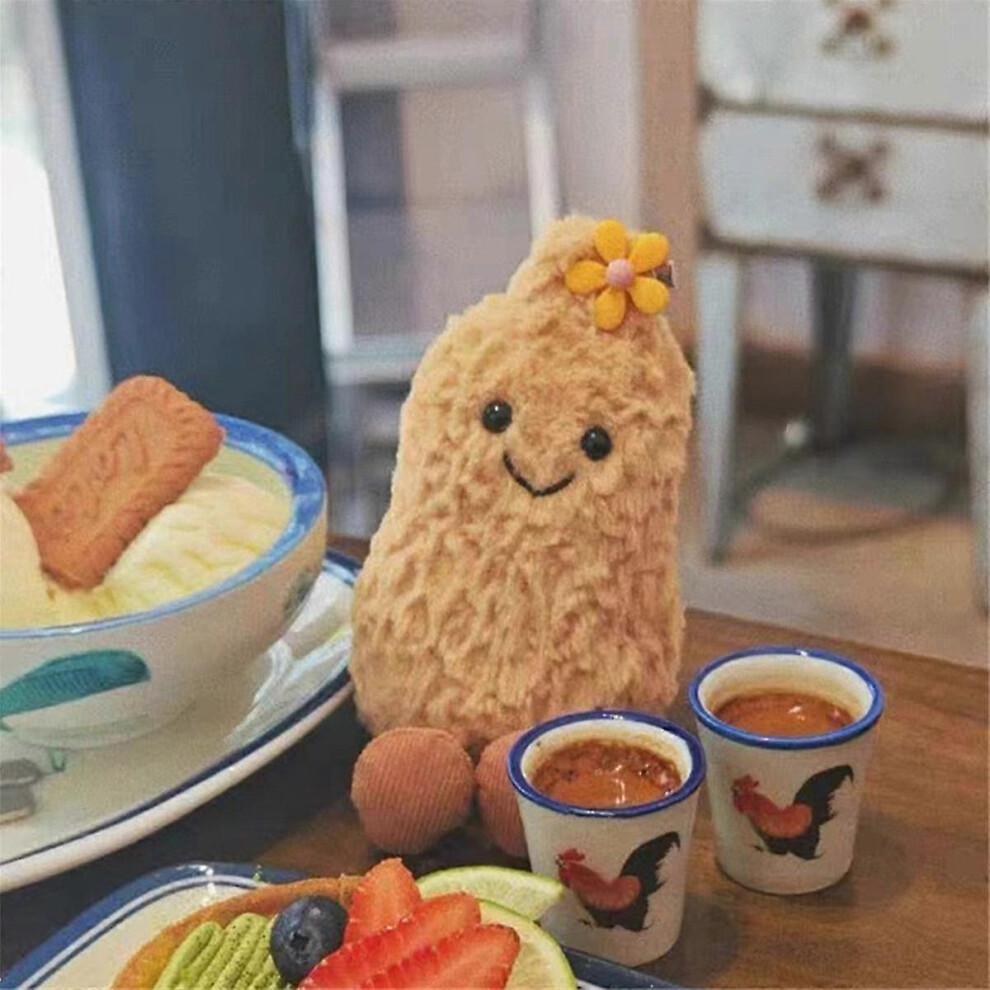 Peluche Cacahuète Miniature - Déco Salon Douce et Kawaii, Compagnon Interactif, Cadeau idéal pour enfants et fêtes Halloween et Noël