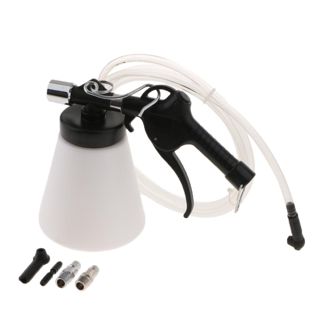 Pneumatic Brake Bleeder Fluid Replacement Tool Set for Car with 4 Master Cylinder Adapters for Single Person Brake Bleeding