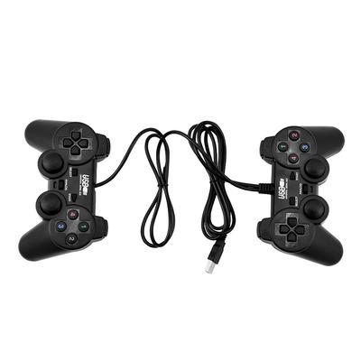 2 PCS Mando de Juego Alámbrico USB Universal Gamepad Vibración Doble Choque Joystick Dual para PC
