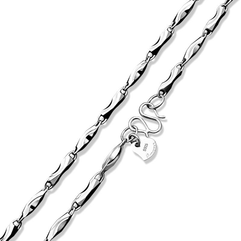 Boys' Temperament Ingot Necklace Platinum-Plated Temperament Street Popular Hip-Hop Jewelry