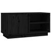 814468 vidaXL TV Stand Black 80x35x40.5 Cm Solid Pine Wood