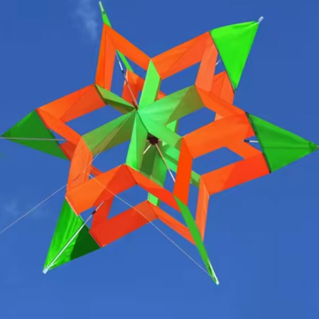 3D Lotus Kite With High Wind Resistance For Outdoor Family Beach Activities Easy Assembly Durable Polyester