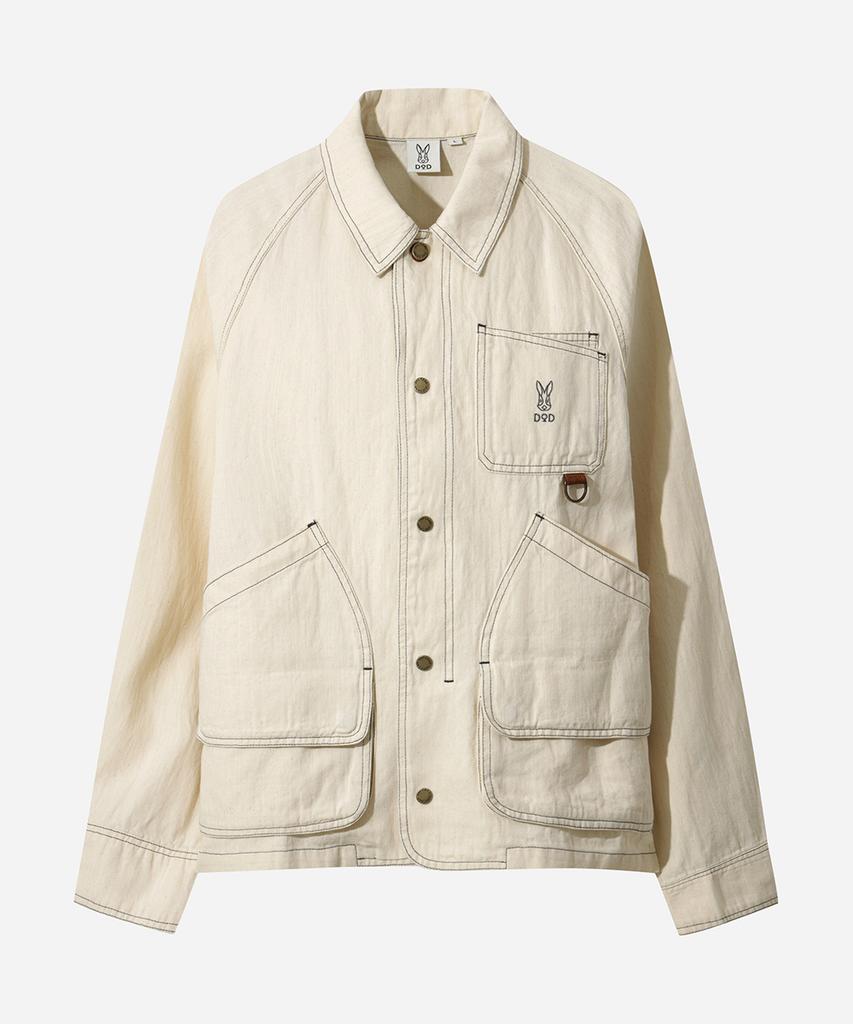 Dod Men'S Linen Denim Jacket (Ivory)