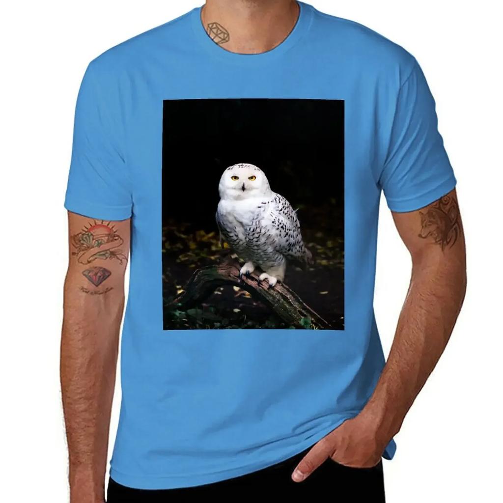 Majestic Winter Snowy Owl T-Shirt Boys Whites Boys Animal Print Customs Design Your Own Mens Funny T Shirts