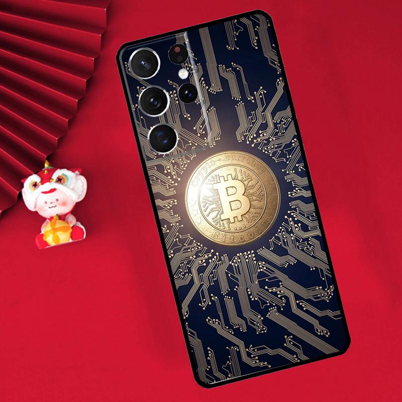 Bitcoin Case For Samsung Galaxy S24 S23 S25 S26 Ultra S20 FE S21 S22 Plus S10 S25 FE Cover Funda